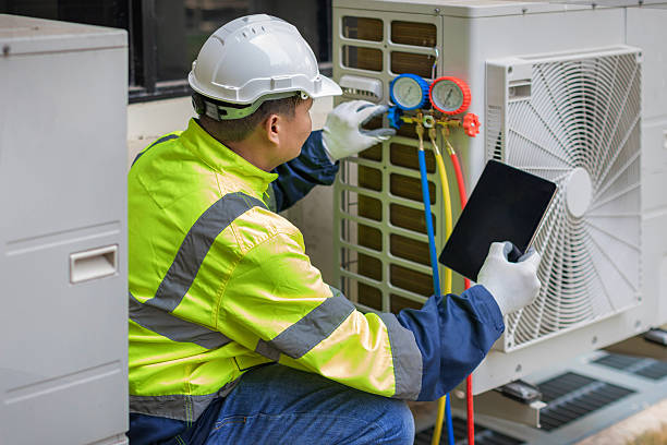 Professional Hvac technician working in Framingham, MA